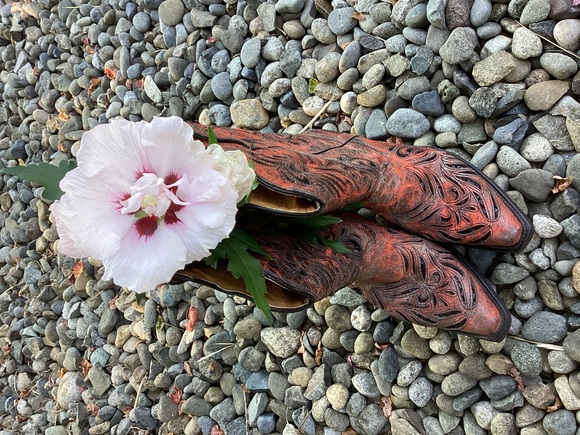 Corral Boots Beautiful Cutout Black Sequin Design Western Boho Boots - Picture 4 of 16